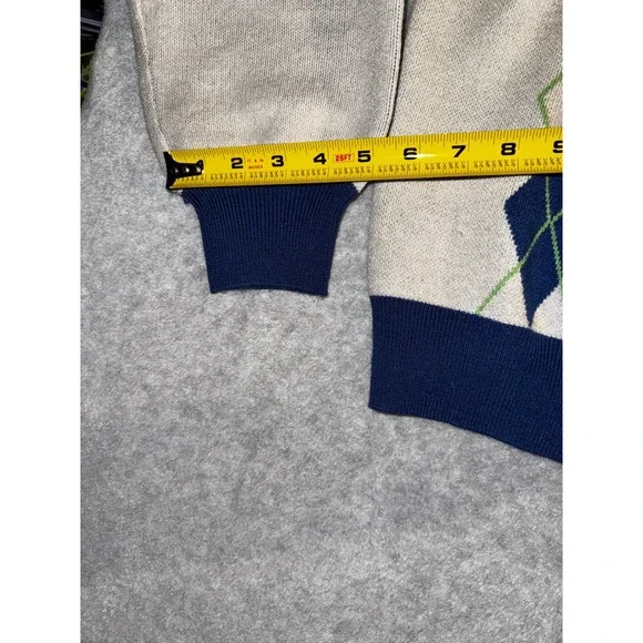 Disney Parks Monsters University Sweater Large Cream Navy V-Neck MU - Picture 11 of 14